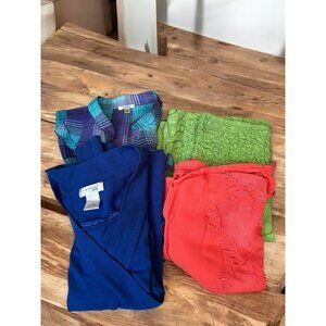 Women's size M Top , Blouse Lot of 4 West 36th , Blue Sky, Kim Rogers, Nicola